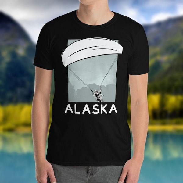 Alaska Paragliding Shirt, Alaska Souvenir, Fallschirmspringen T-Shirt, Paraglider T-Shirt, Paragliding Instructor Geschenk, Alaska Geschenk, Skydiver Shirt