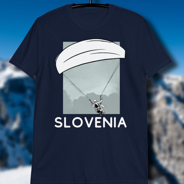 Slowenien Paragliding Shirt, Paraglider T-Shirt, Paragliding Lehrer Geschenk, Paraglider Pilot Tshirt, Extremsport T-Shirt, Skydiving Tshirt