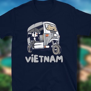 Vietnam T-Shirt, Vietnam Souvenir, Vietnam Shirt, Vietnam Gift, Panda Bear Shirt, Tuk-Tuk Tshirt, Rickshaw Tee Saigon Ho Chi Minh City Hanoi
