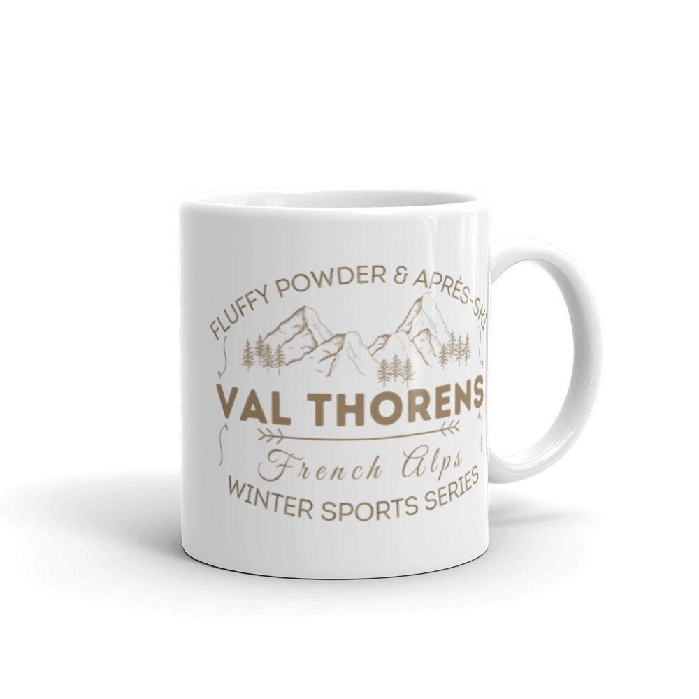 Val Thorens Tasse à Café Français Alpes Mug Val de Thé Souvenir Sports d'hiver Cadeau Pour Skieur Sn