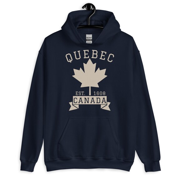 Sweat à Capuche Québec Canada - Design Représentatif, Coupe Classique, 241 G, Parfait Pour Les Résidents Et Fans Du Québec