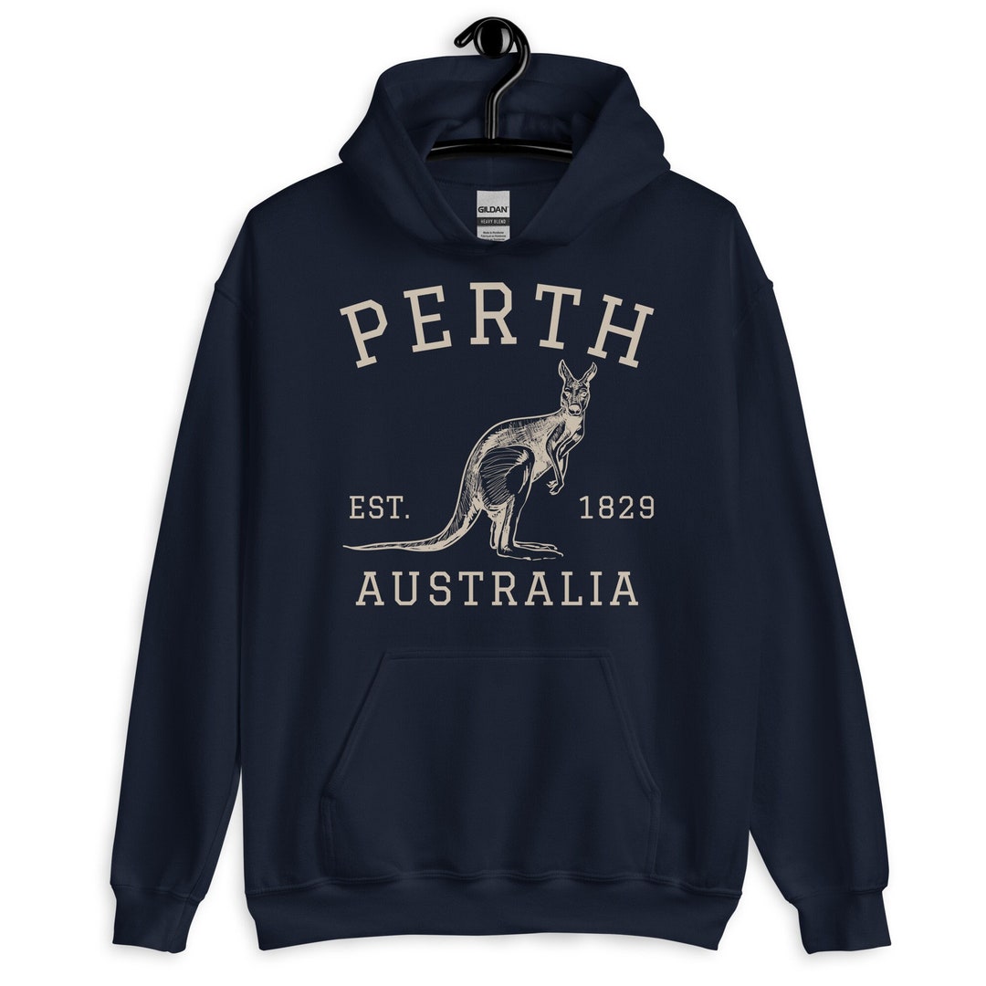 Perth Australia Pullover Hoodie, Vintage Athletic Australian