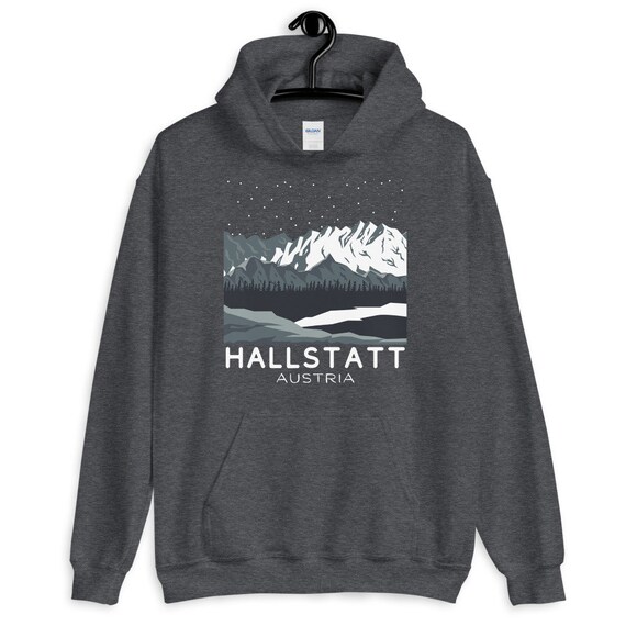 Sudadera Con Capucha Hallstatt Austria - Estilo Austriaco, Algodón, Diseño De Banderas Y Motivos Típicos