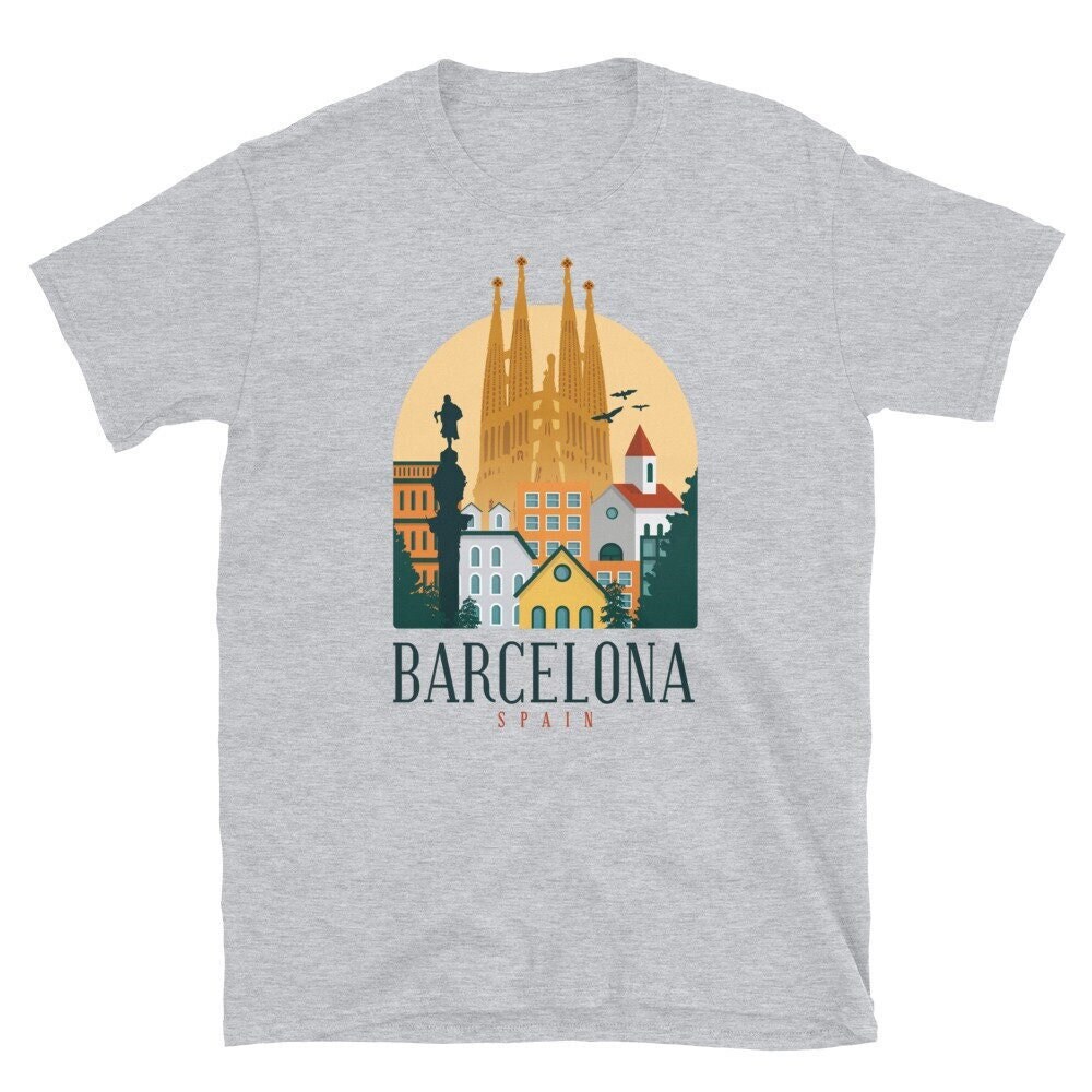 halsband Skim Thuisland Barcelona T-shirt Barcelona Souvenir Catalunya T Shirt - Etsy