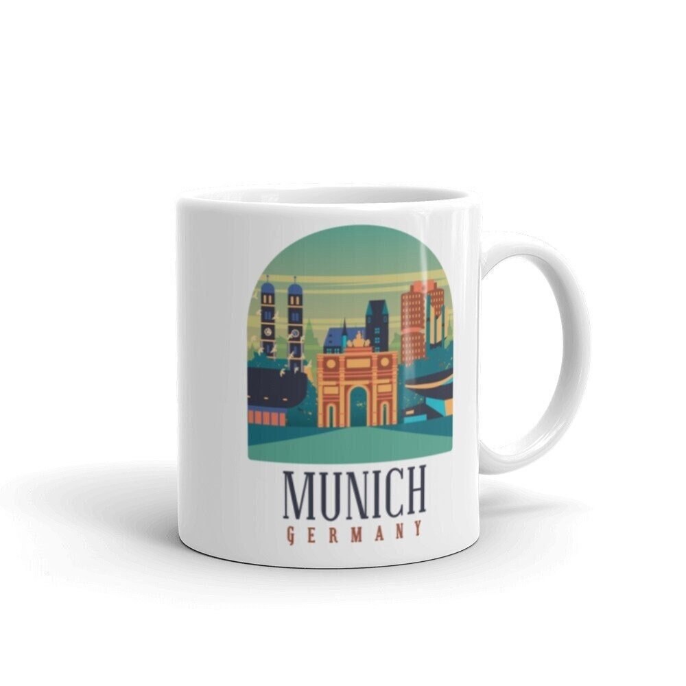 Munich Germany Coffee Mug, Munich Skyline Cup, Souvenir, Gift, Munchen Gift