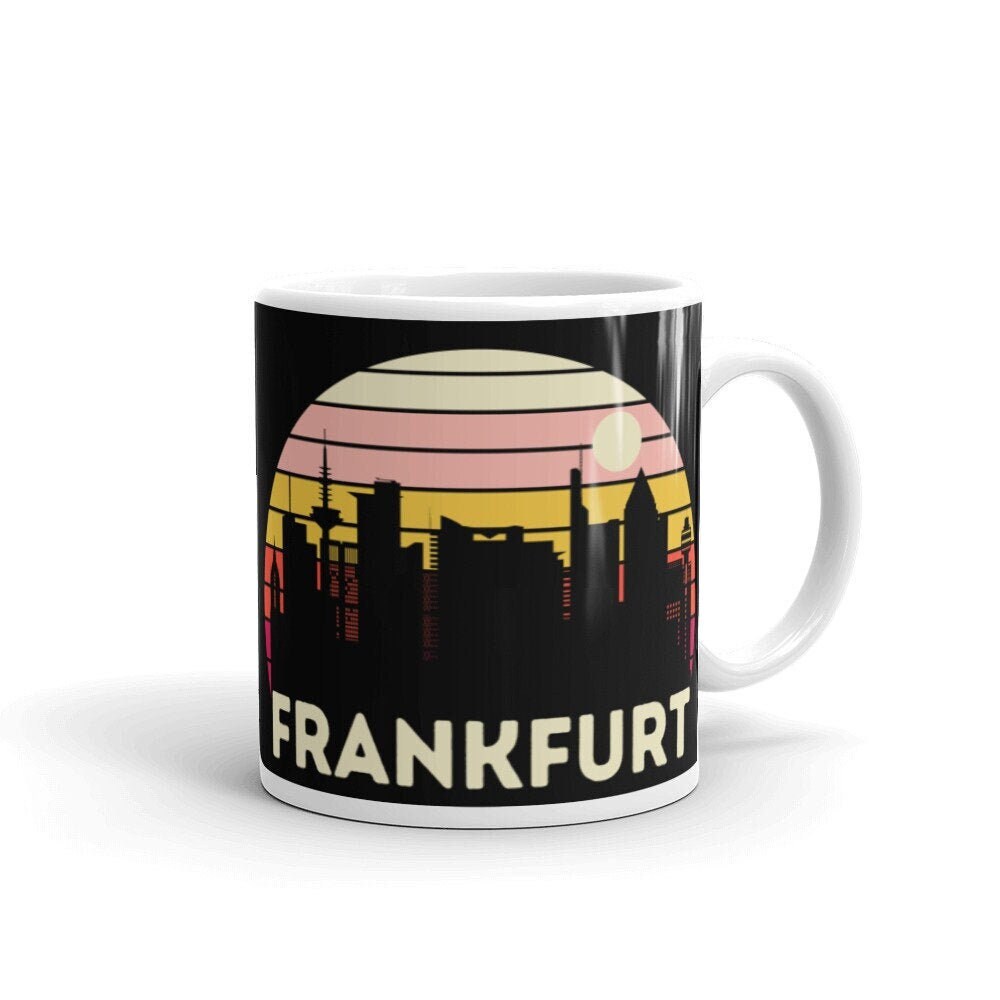 Tasse de Francfort, Tasse à Café Frankfurt Skyline, Souvenir Cadeau d'allemagne, Thé Coucher Soleil