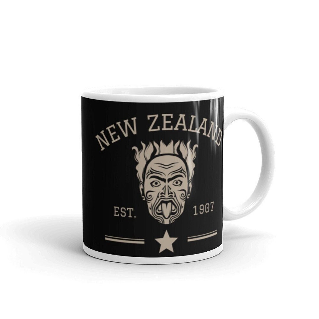 New Zealand Coffee Mug, Maori Face Mug, New Zealand Tea Cup, Aotearoa