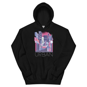 Tokyo Japanese Urban Pullover Hoodie, Tokyo Vaporwave Hoodie, Tokyo Souvenir, Japanese Aesthetics Jumper, Gift from Japan, Tokyo Streetwear image 2