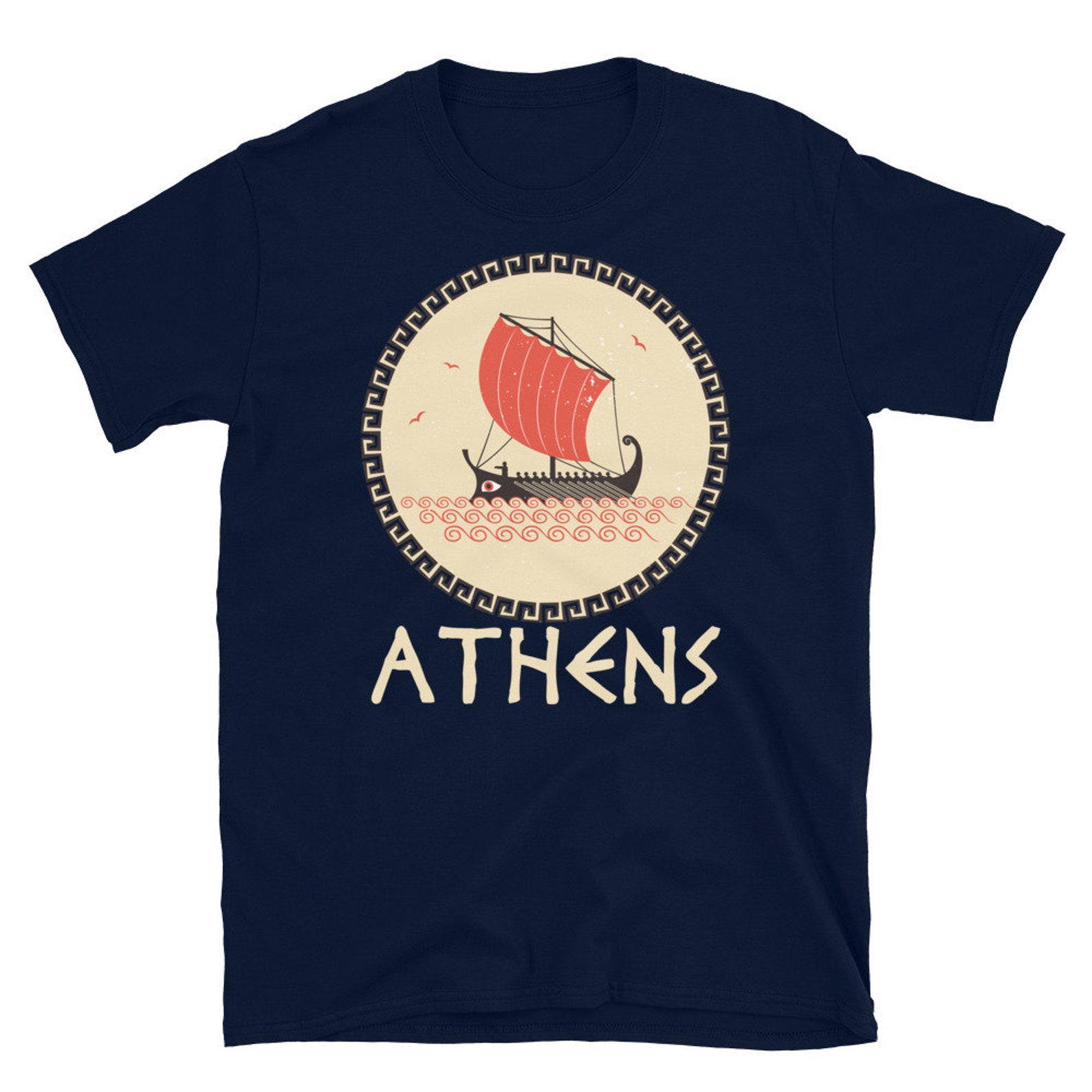Athens Shirt Greece Tshirt Athens Souvenir Greek Island Etsy