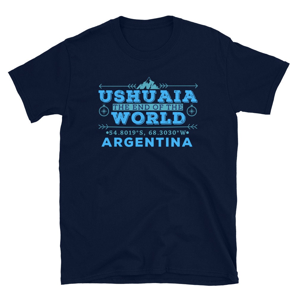 Camiseta Ushuaia Argentina Vintage Ushuaia-Recuerdo Argentina-Camiseta De Regalo Para Hombres Y Mujeres
