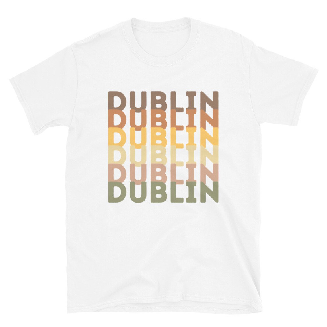 Dublin TShirt Irland Shirt Retro Typography Tee Vintage Etsy