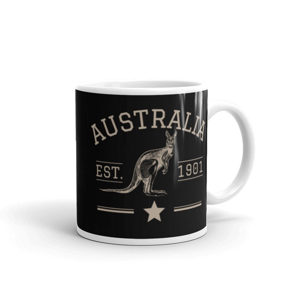 Tasse à Café Australie, Tasse Kangourou, Mug Souvenir Cadeau de Down Under, Thé Australienne Vintage