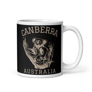 Canberra Koala Coffee Mug, Australian Mug, Canberra Tea Cup, Canberra Australia Souvenir, Vintage Canberra Travel Mug