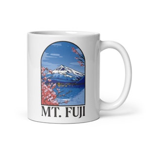 Mt Fuji Japan Coffee Mug, Fuji Mountain Tea Cup, Mount Fuji Mug, Japan Mug, Japanese Aesthetics, Japanese Gift Souvenir, Hokusai Mug