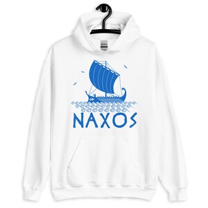 Naxos Cyclades Greece Pullover Hoodie, Greek Islands Trireme Sailing Hoodie, Naxos Hoodie, Naxos Jumper, Naxos Souvenir, Naxos Gift