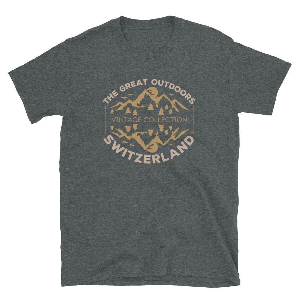 Switzerland T-shirt Swiss Souvenir the Great Outdoors Vintage Etsy
