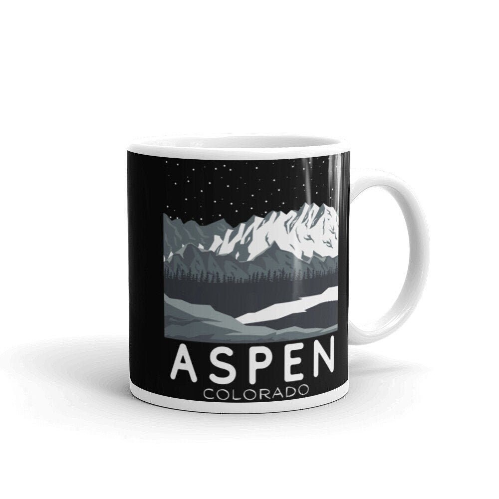 Tasse à Café Aspen, Tasse Colorado, Thé Aspen, Souvenir Cadeau Rocky Mountains, Colorado, Pour Skieu