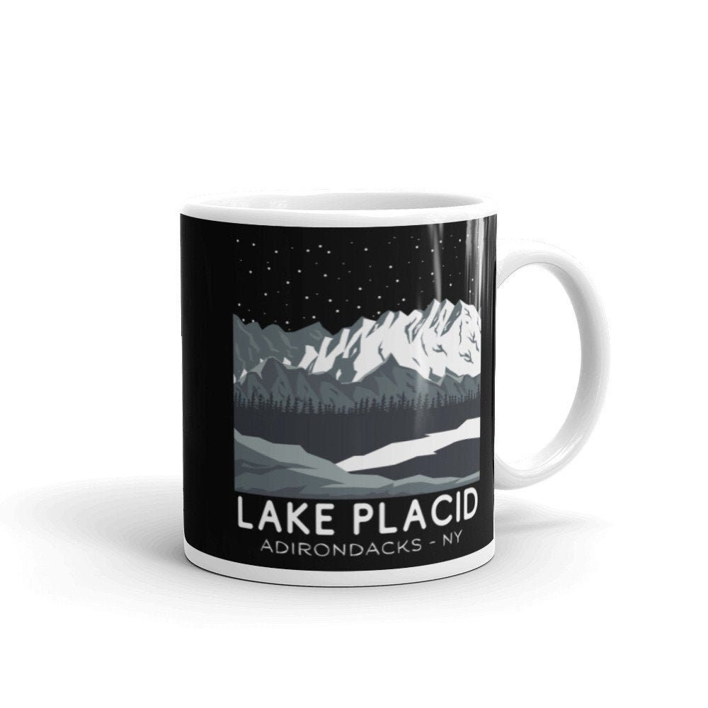 Tasse à Café Lake Placid, Tasse Thé Adirondacks, Glacé Dans Le Nord de L'état New York, Souvenir Cad