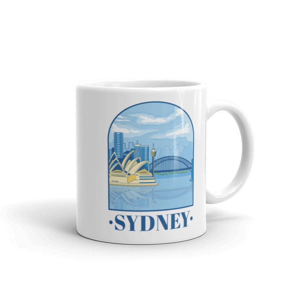 Sydney Australia Coffee Mug, Sydney Skyline Tea Cup, Souvenir, Travel Gift Australian Aussie Souveni