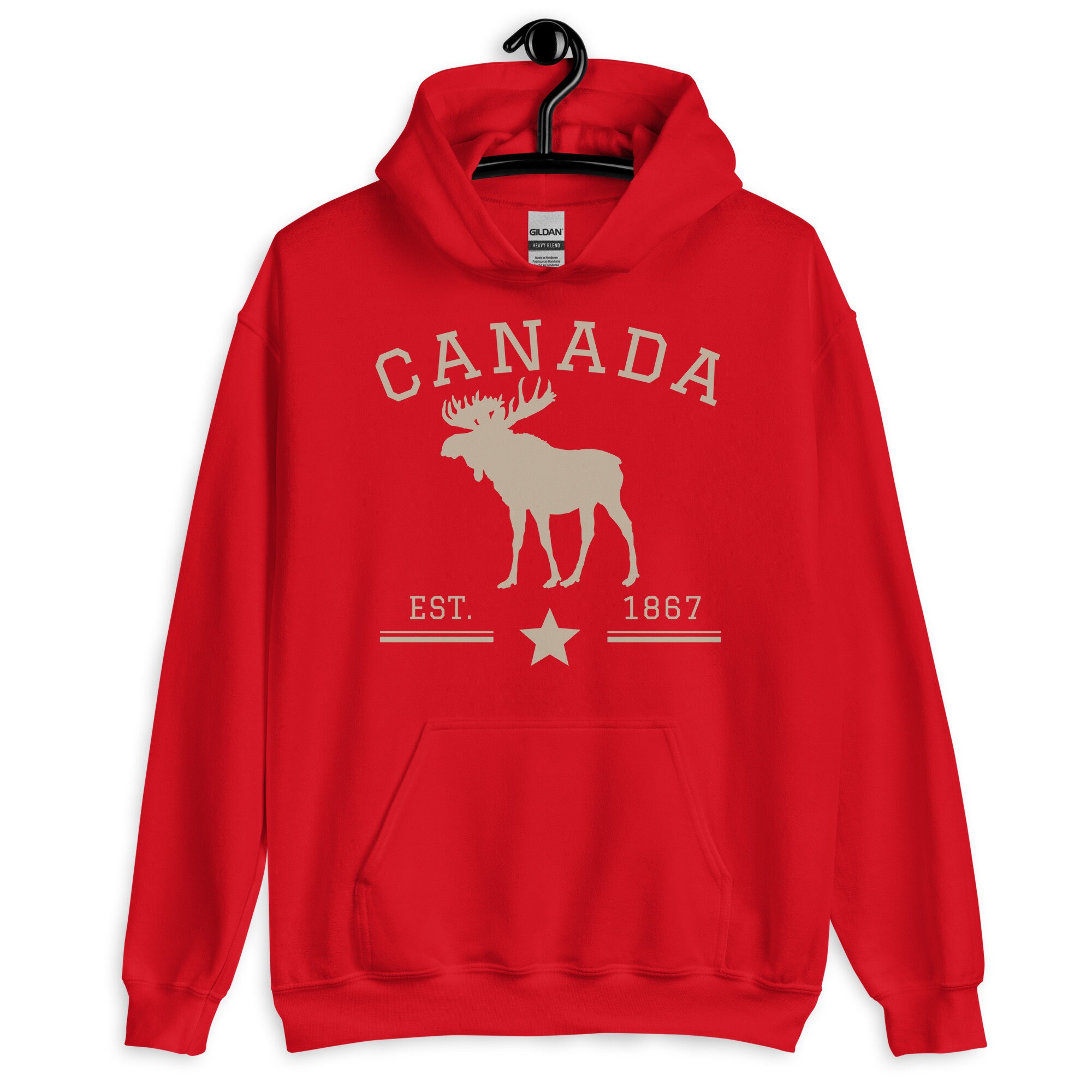 HoihoShirts Canada Moose Pullover Hoodie Canada Souvenir Canada Gift Canada Jumper Vintage Athletic Canada Hoodie Toronto Vancouver Montreal
