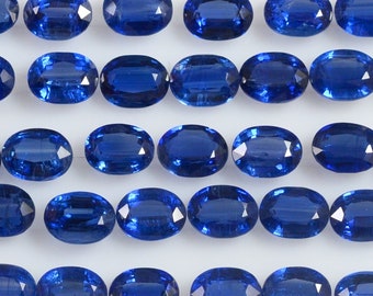 AAA Blue Kyanite Gemstone: Faceted Oval Cut, Loose Stone