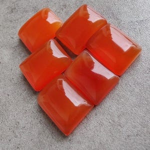 AAA+ Karneol Cabochon: Naturlig orange rektangel ädelsten