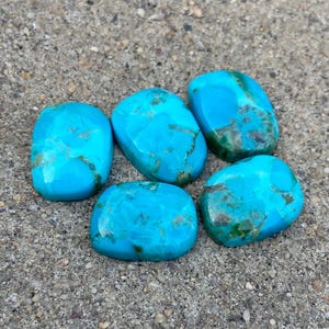 AAA+ Quality Natural Blue Mohave Turquoise Fancy Shape Cabochon Flat Back Calibrated Wholesale Gemstones, All Custom Sizes Available.