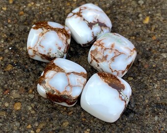 Cabujón de jaspe de caballo salvaje natural: piedra preciosa con forma de cojín AAA