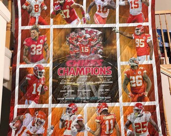 Kc Chiefs Quilt Etsy