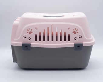 Pet Carrier: Hard-Sided Dog Carrier, Cat Carrier, Small Animal Carrier | Dims 47 * 32 * 31cm & Suitable for Tiny Dog Breeds