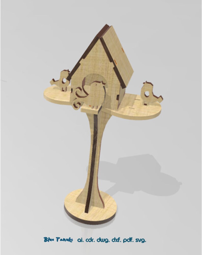 Birdhouse Laser Cut Files SVG / House for Birds Template for Glowforge