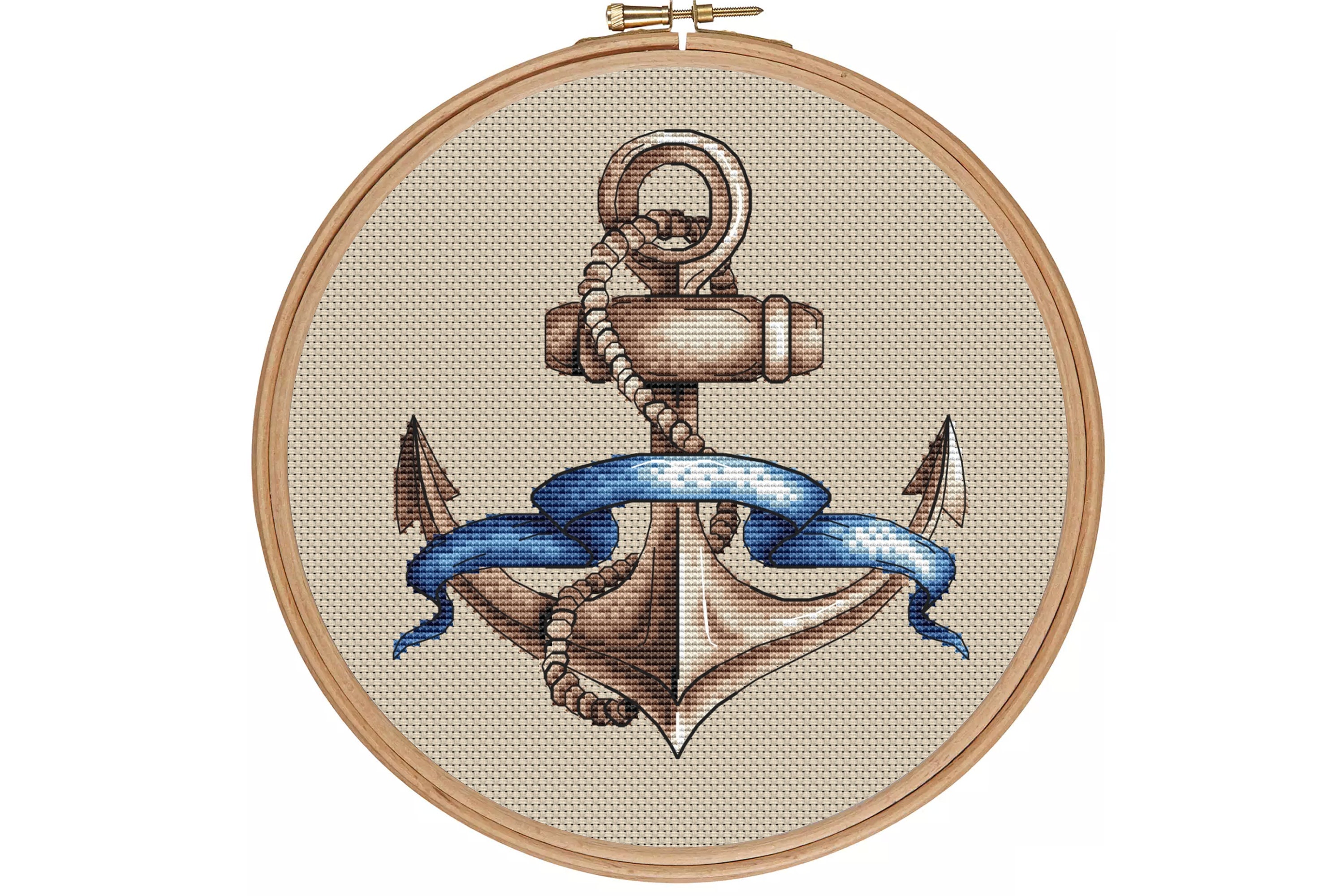 Vintage Anchor PDF Pattern Cross Stitch - Etsy