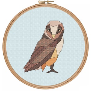 Geometric Owl - PDF pattern - cross stitch