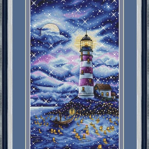 Lighthouse Counted Cross Stitch Patterns Printable Chart | Etsy