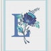 Floral Letter L Cross Stitch Monogram Pattern L Folk Traditional Style ...