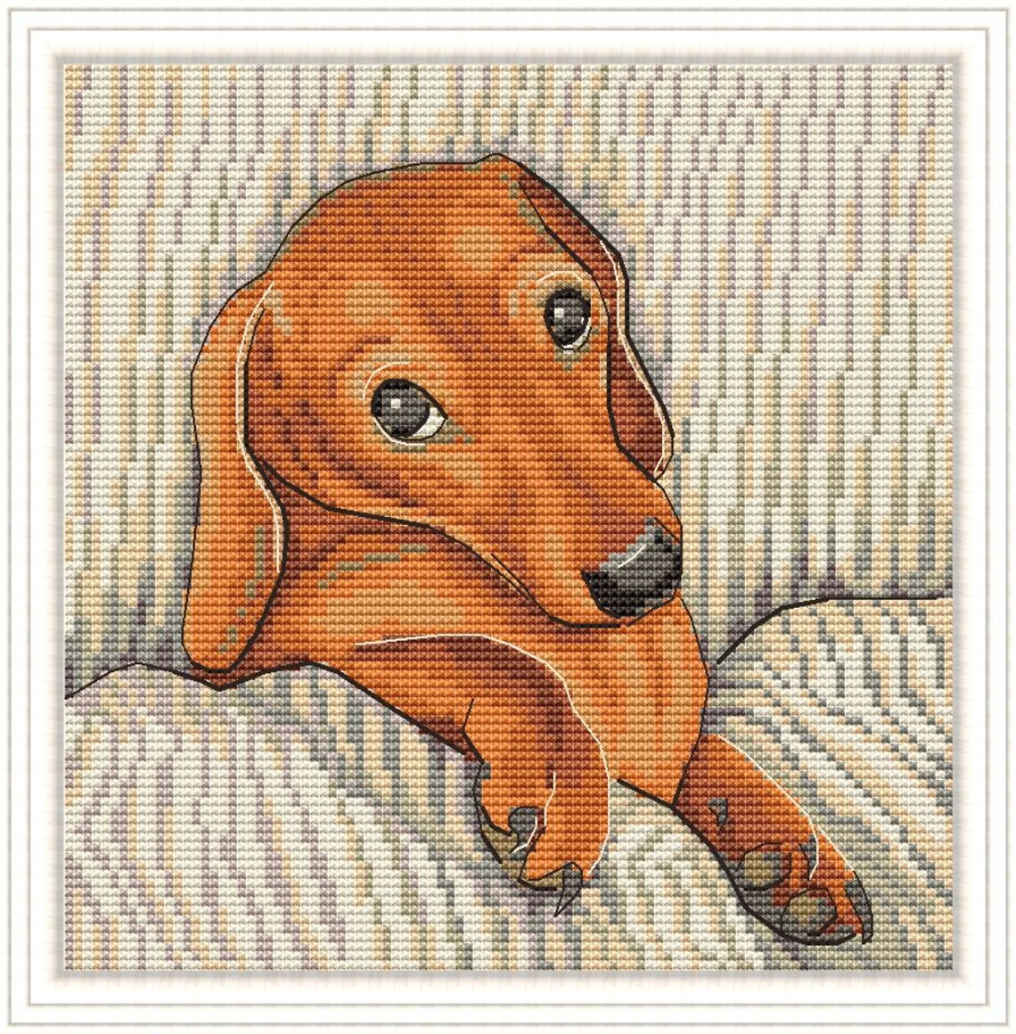 Dachshund Dog PDF Cross Stitch Pattern Dog Lover Gift Dog Etsy