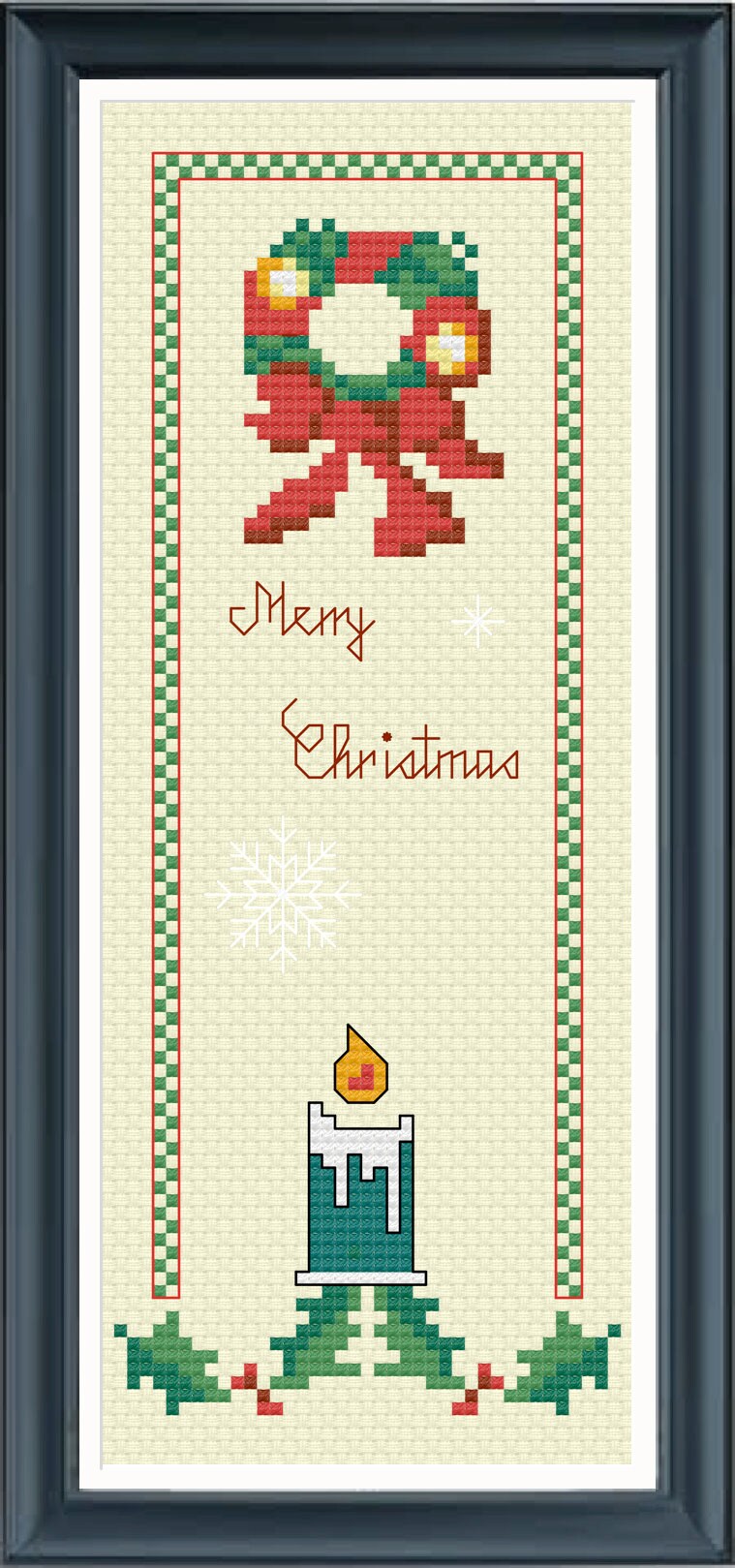 Bookmark Cross Stitch Pattern Christmas New Year Etsy