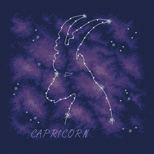 Capricorn | PDF cross stitch pattern | Minimal art | Stars | Space | Zodiac | Astronomy | Constellation