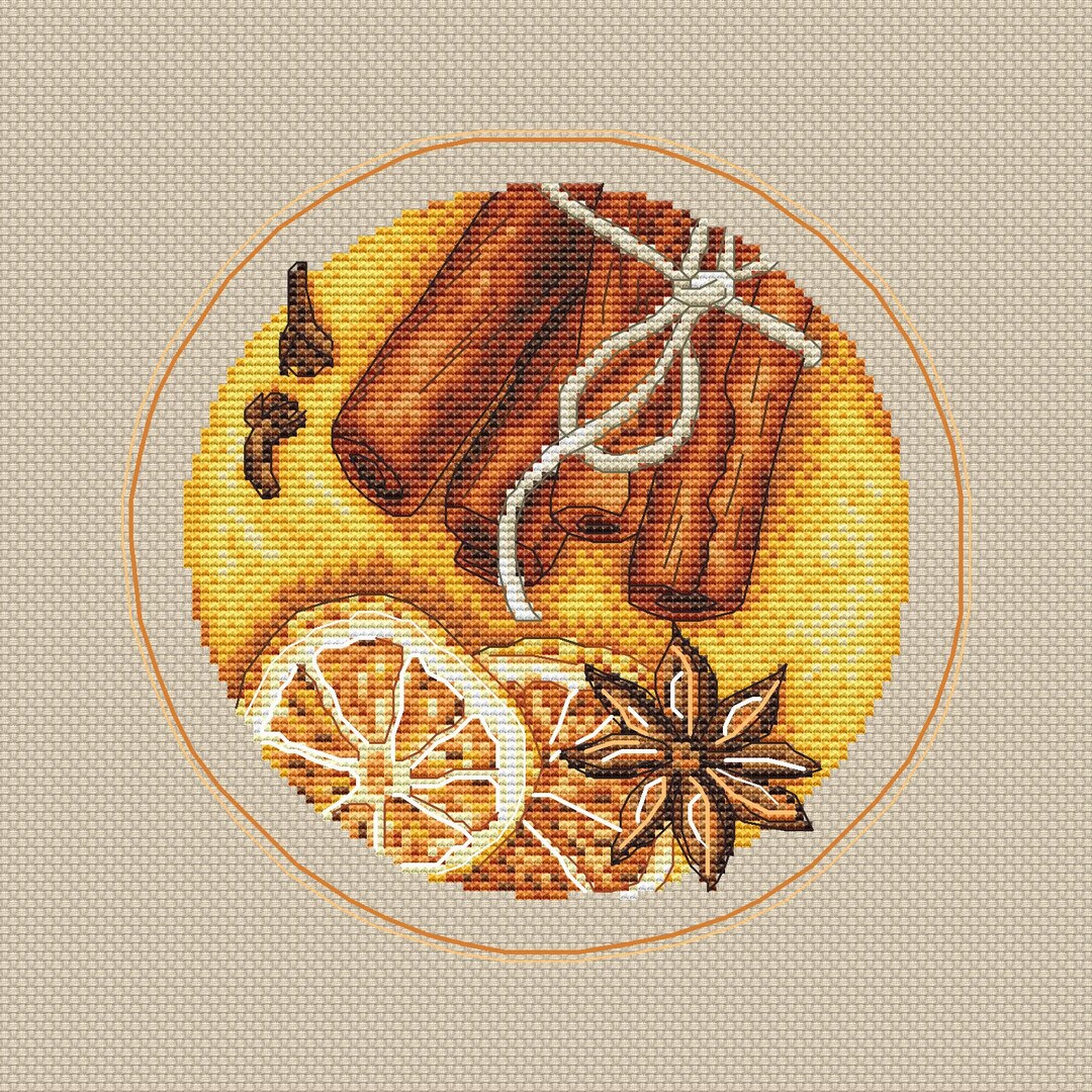 Winter Tea PDF Cross Stitch Pattern - Kitchen Embroidery Pattern ...