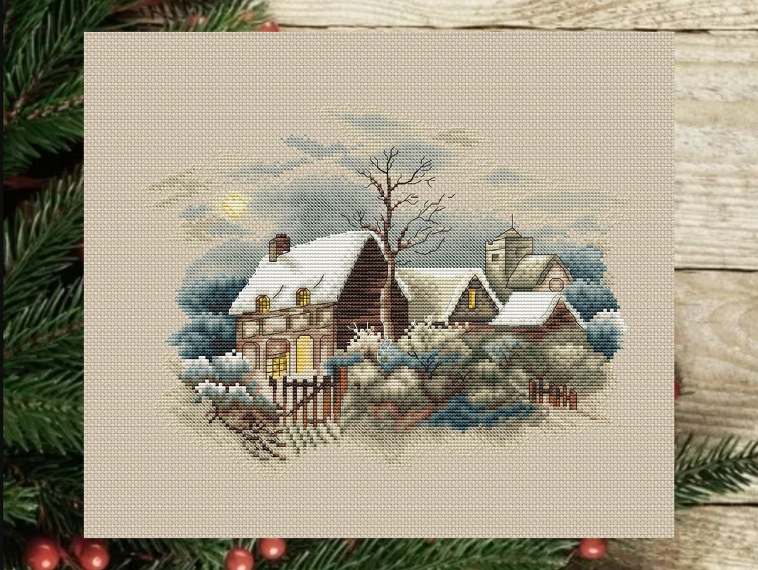 Winter Village - PDF Cross Stitch Pattern - Sweet Home Counted Chart ...