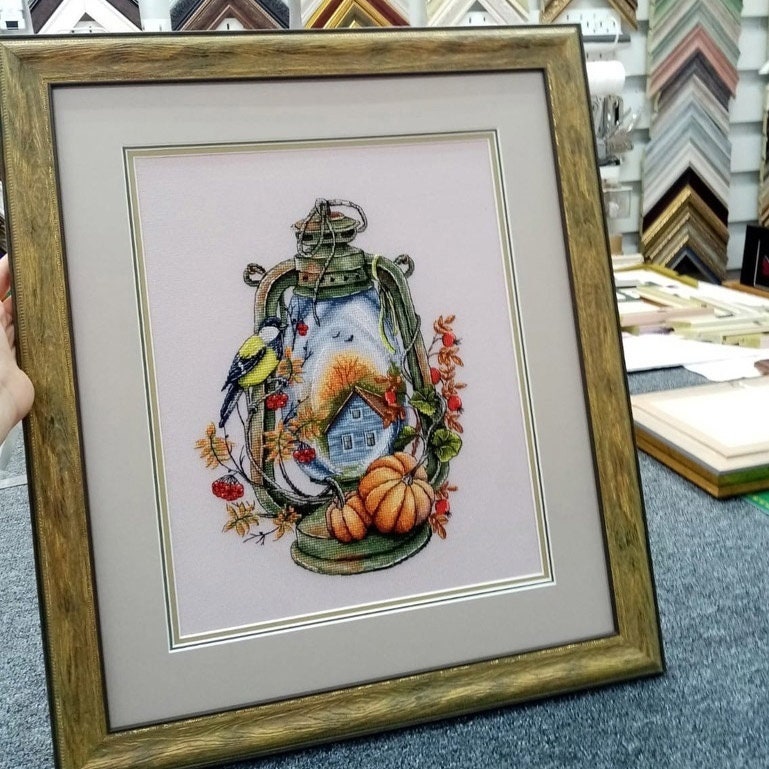 Autumn Lantern - PDF Cross Stitch Pattern - Autumn Bouquet Counted Pdf ...