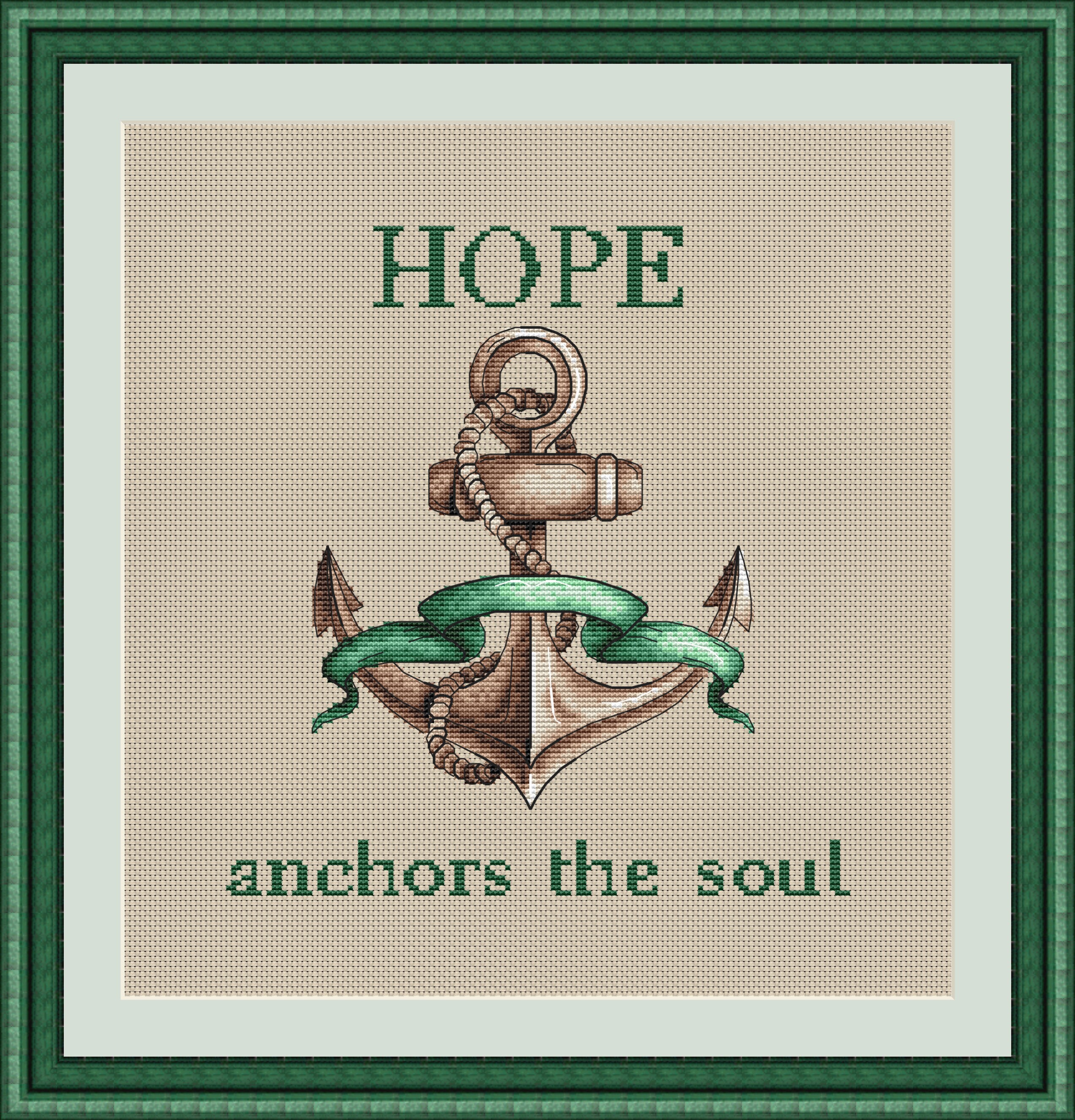 Vintage Anchor PDF Cross Stitch Pattern Hope Anchors the - Etsy