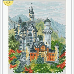 Neuschwanstein Castle PDF Cross Stitch Pattern Cinderella - Etsy