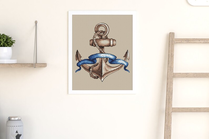 Vintage Anchor PDF Pattern Cross Stitch - Etsy