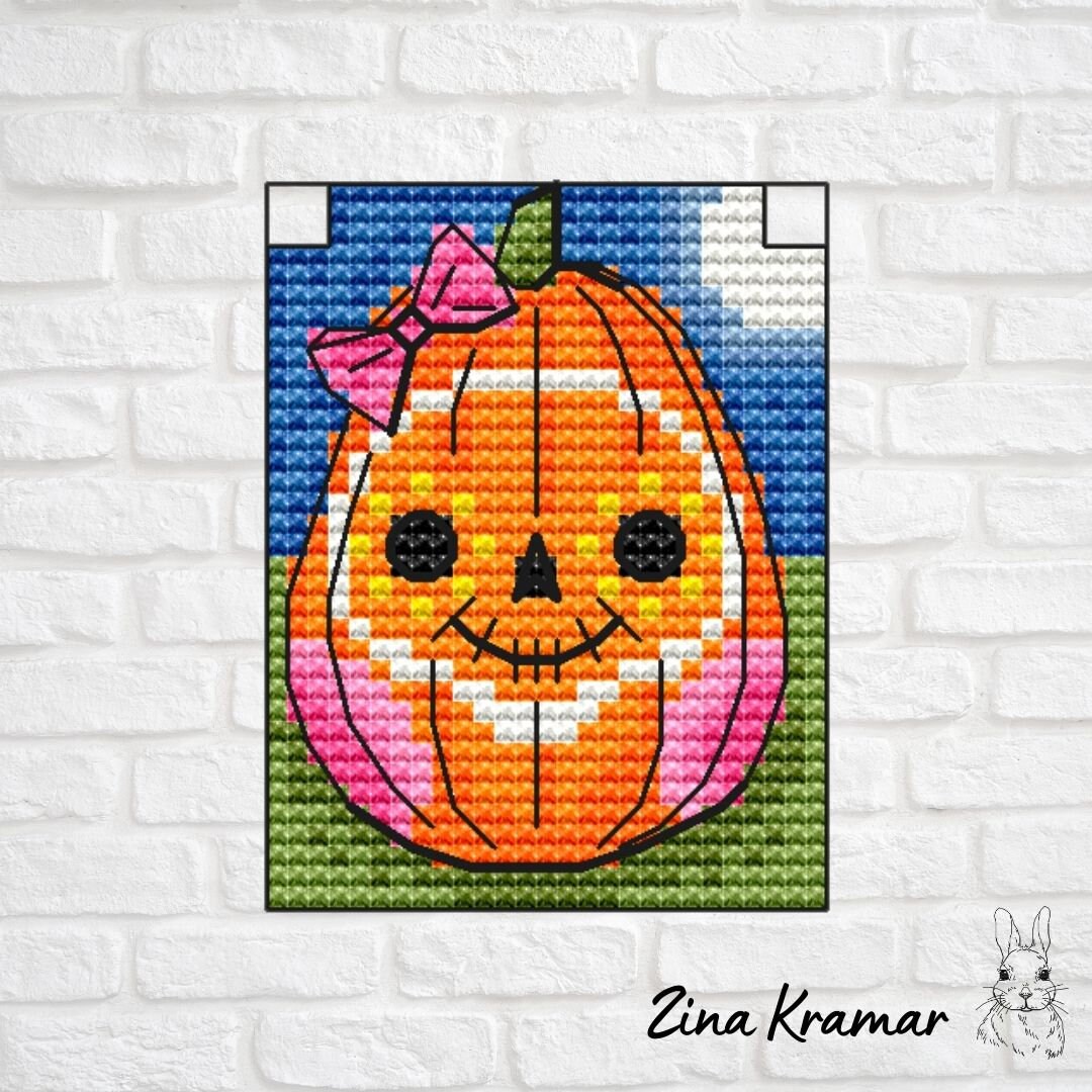 Jack O Lantern Cross Stitch Chart - PDF Cross Stitch Pattern - Small ...