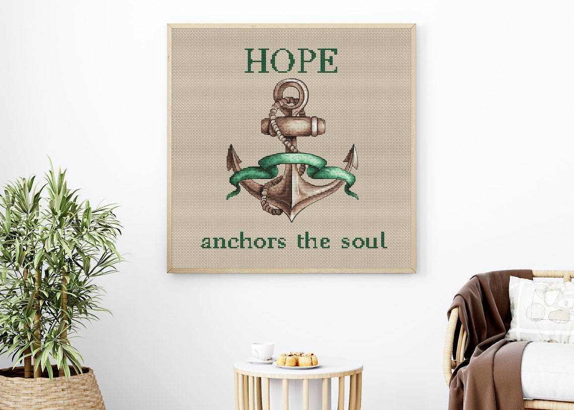 Vintage Anchor PDF Cross Stitch Pattern Hope Anchors the - Etsy