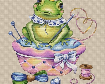 カエルの王女 PDF クロスステッチ パターン - ニードルウーマン
