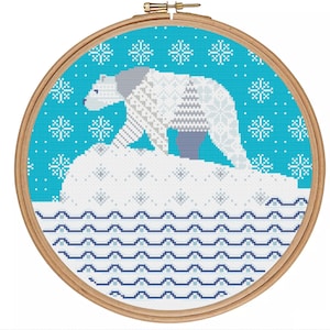 Polar bear PDF xstitch pattern