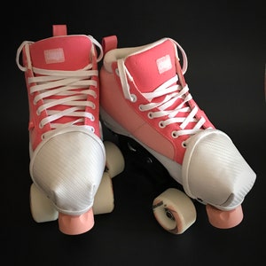 FAST CAP roller skate toe guards. Roller skate toe caps ~ Titanium White embossed vinyl