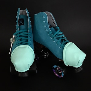 FAST CAP roller skate toe guards. Roller skate toe caps ~ Mint Vegan Leather